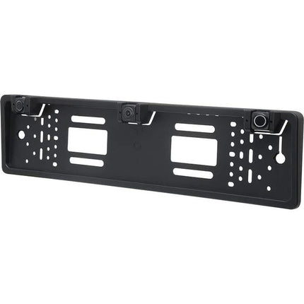 Porta targa con telecamera posteriore e 2 sensori di parcheggio per auto europea retromarcia con allarme sonoro - enzoled