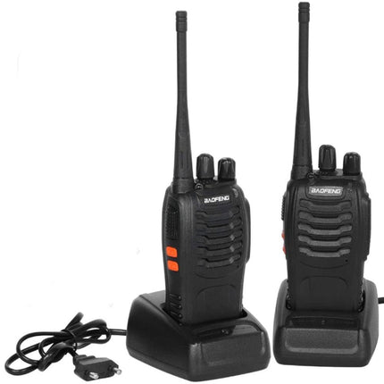 Ricetrasmittente portatile 16 canali 5w trasmittente radio uhf ricetrasmettitore distanza 3Km con base di ricarica e cuffia - enzoled