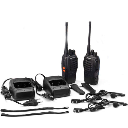 Ricetrasmittente portatile 16 canali 5w trasmittente radio uhf ricetrasmettitore distanza 3Km con base di ricarica e cuffia - enzoled
