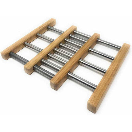 Sottopentola allungabile da 22 a 35 cm in legno e metallo supporto per pentole padelle teglie estensibile - enzoled