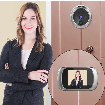 Spioncino digitale con monitor 2,8” per porta d’ingresso occhiello con led infrarossi campanello scatta foto - enzoled