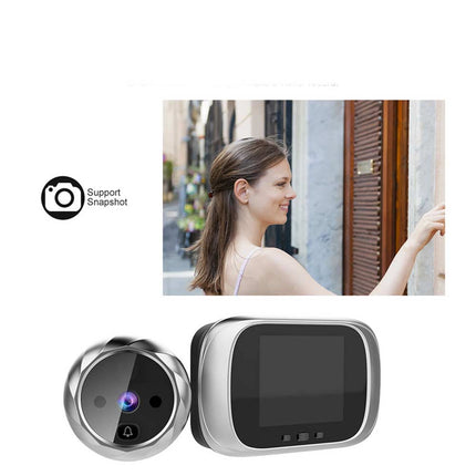 Spioncino digitale con monitor 2,8” per porta d’ingresso occhiello con led infrarossi campanello scatta foto - enzoled