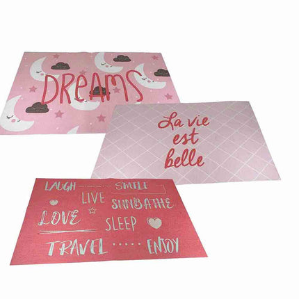 Tappeto moderno 50x80cm con base antiscivolo arredo per cameretta varie fantasie - enzoled