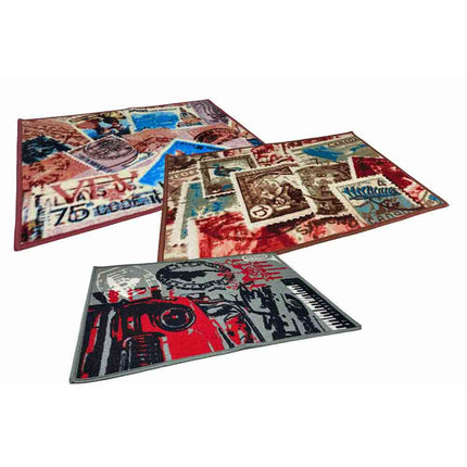 Tappeto moderno 57x80cm con base antiscivolo zerbino arredo per casa cameretta bagno vari colori - enzoled