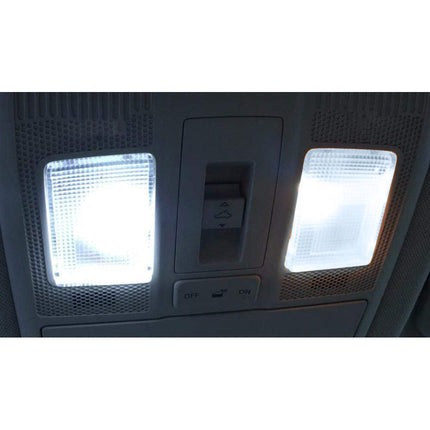 Luci pannello 24 led interno auto smd luce fredda 6000k per interni auto tettuccio 5 watt alimentazione 12 v adattatore t10 - enzoled