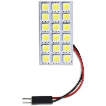 Luci pannello 18 led interno auto smd luce fredda 6000k per interni auto tettuccio 4 watt alimentazione 12 v adattatore t10 - enzoled