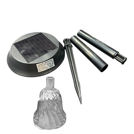 Picchetto a led faretto con pannello solare RGB + warm white lampada decorativa per esterno IP54 - enzoled