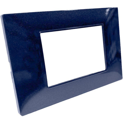 Placchetta 3 4 7 posti blue navy compatibile con vimar plana enzoled