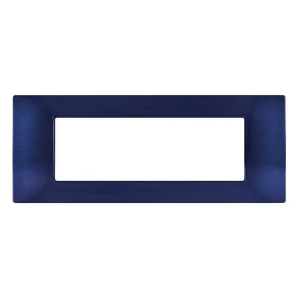 Placchetta 3 4 7 posti blue navy compatibile con vimar plana enzoled