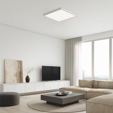 Plafoniera led slim quadrata 45 watt tecnologia CCT da 6500 a 2700k