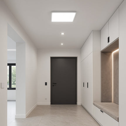 Plafoniera led slim quadrata 45 watt tecnologia CCT da 6500 a 2700k