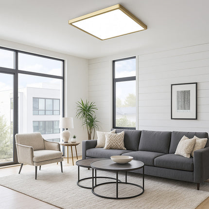 Plafoniera led slim quadrata 45 watt tecnologia CCT da 6500 a 2700k