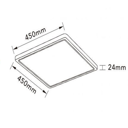 Plafoniera led slim quadrata 45 watt tecnologia CCT da 6500 a 2700k