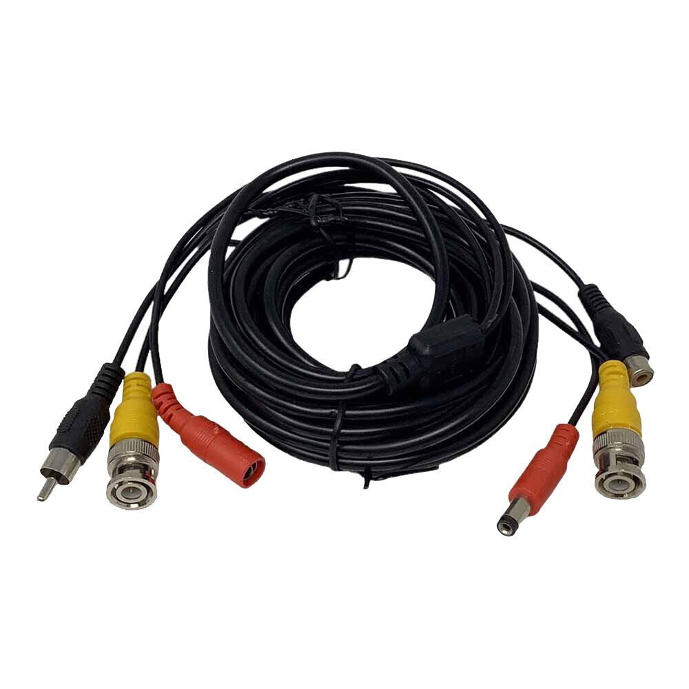 Cavo bnc per telecamere 50 metri videosorveglianza collegamento audio e video connettore rca maschio femmina - enzoled