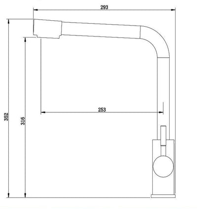 Rubinetto cucina 3 vie per depuratore d'acqua 2 leve Sistema Osmosi