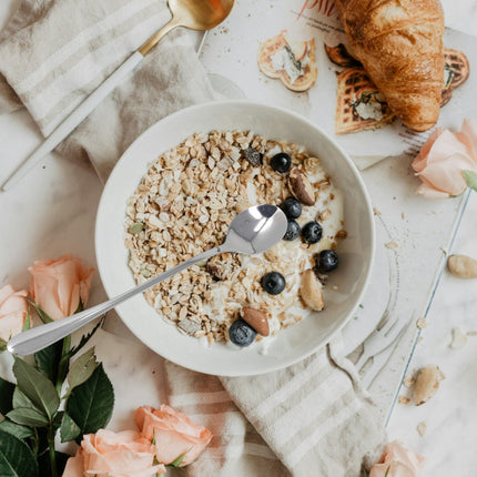 Set 6 cucchiaini manico lungo da cocktail in acciaio posate da dolce cucchiaio da dessert gelato - enzoled