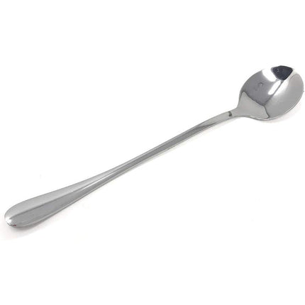 Set 6 cucchiaini manico lungo da cocktail in acciaio posate da dolce cucchiaio da dessert gelato - enzoled