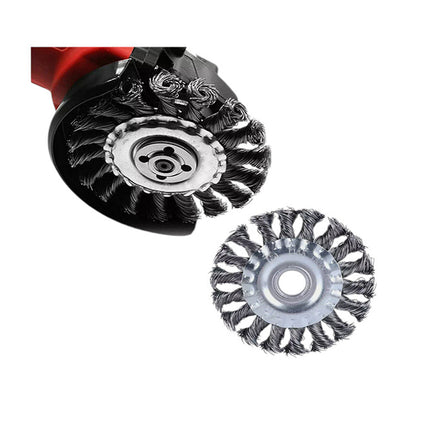 Disco con fili in ferro intrecciati 150 mm spazzola metallica per smerigliatrice flex angolare - enzoled
