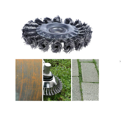 Disco con fili in ferro intrecciati 150 mm spazzola metallica per smerigliatrice flex angolare - enzoled