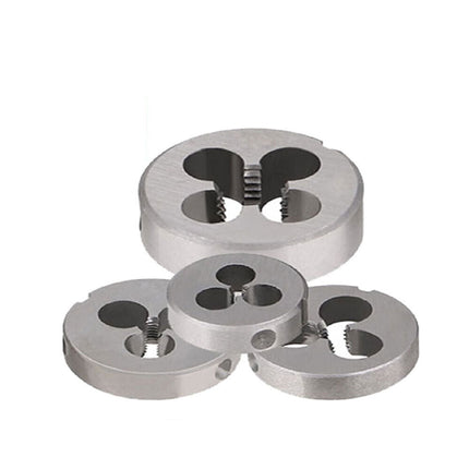 Set di 4 filiere tonda per filettature filiera metrica in acciaio M4 M5 M6 M8 filettatura - enzoled