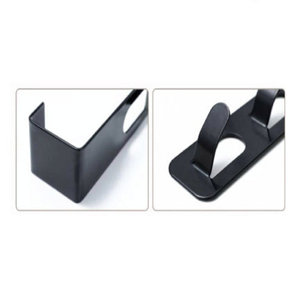 Gancio appendino sopraporta in metallo appendiabiti da porta verticale 4 ganci bianco o nero - enzoled