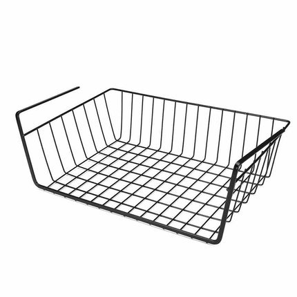 Mensola sotto scaffale cesta 2 pezzi organaizer porta oggetti in metallo cestello sottoripiani salva spazio cassetto 35x8,7x22 cm - enzoled