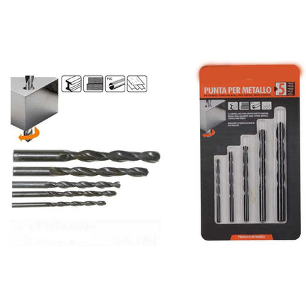 Punte per trapano set 5 pezzi Ø 4 5 6 8 10 mm frese punta per metallo - enzoled