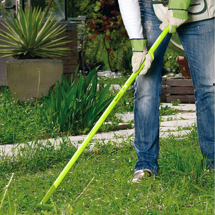 Rastrello da Giardino da 5 Denti curvi con Manico telescopico allungabile richiudibile Estensibile da 53 a 80 cm - enzoled