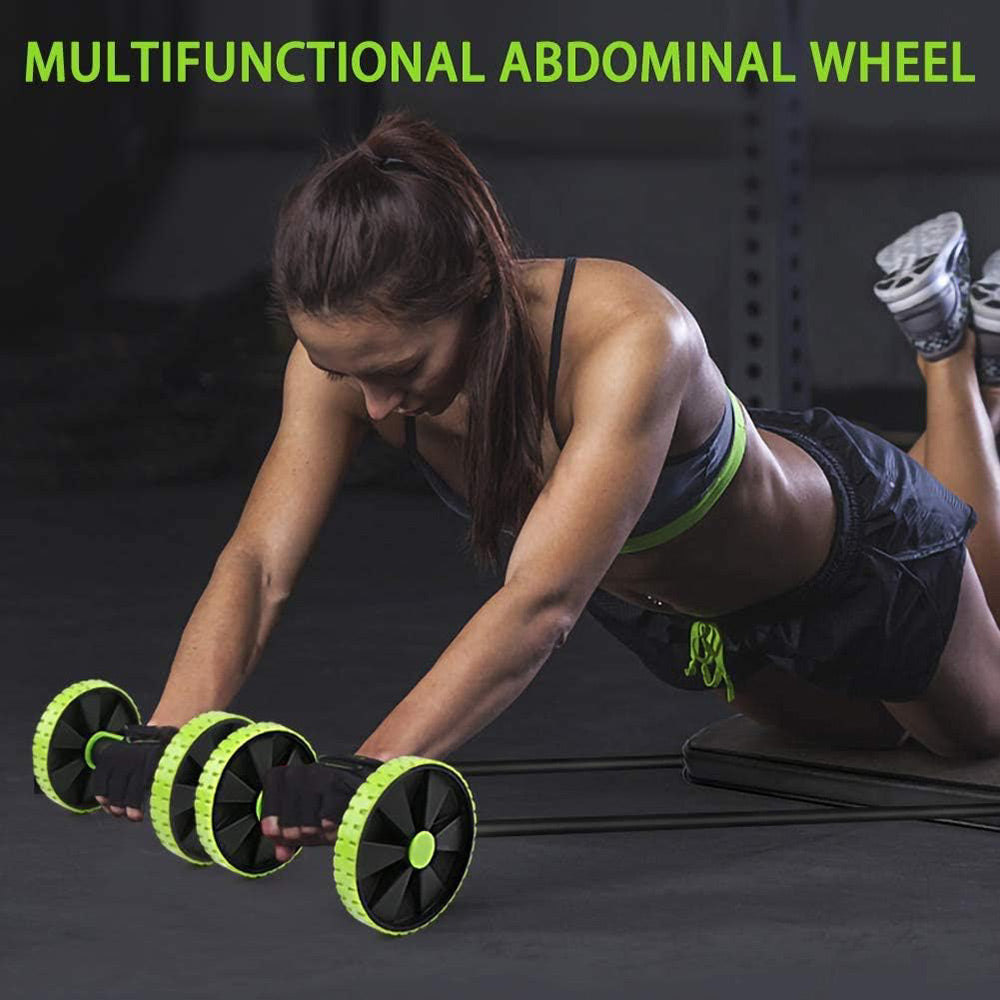 Base Fitness con Ruote Addominali estensori Elastici Ruota per Esercizi Fascia di Resistenza Addome Spalle Glutei - enzoled