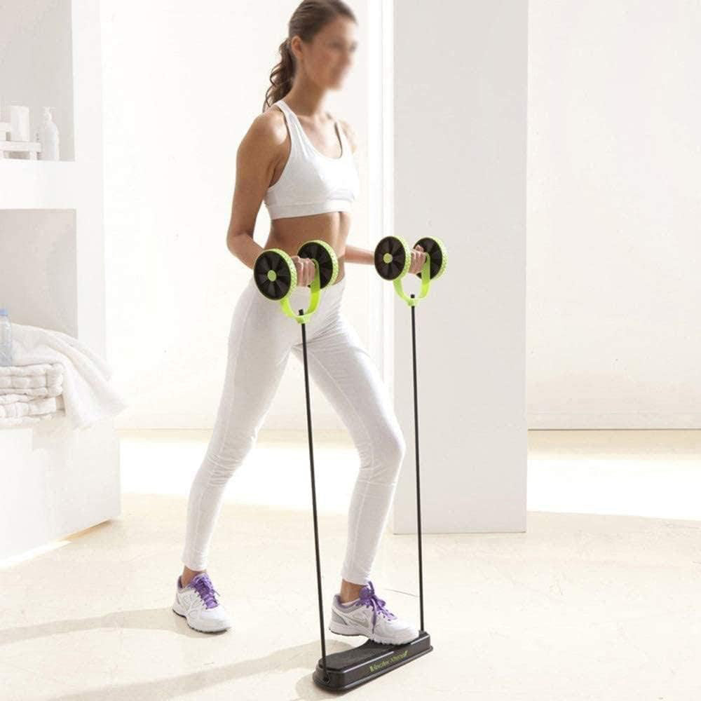 Base Fitness con Ruote Addominali estensori Elastici Ruota per Esercizi Fascia di Resistenza Addome Spalle Glutei - enzoled