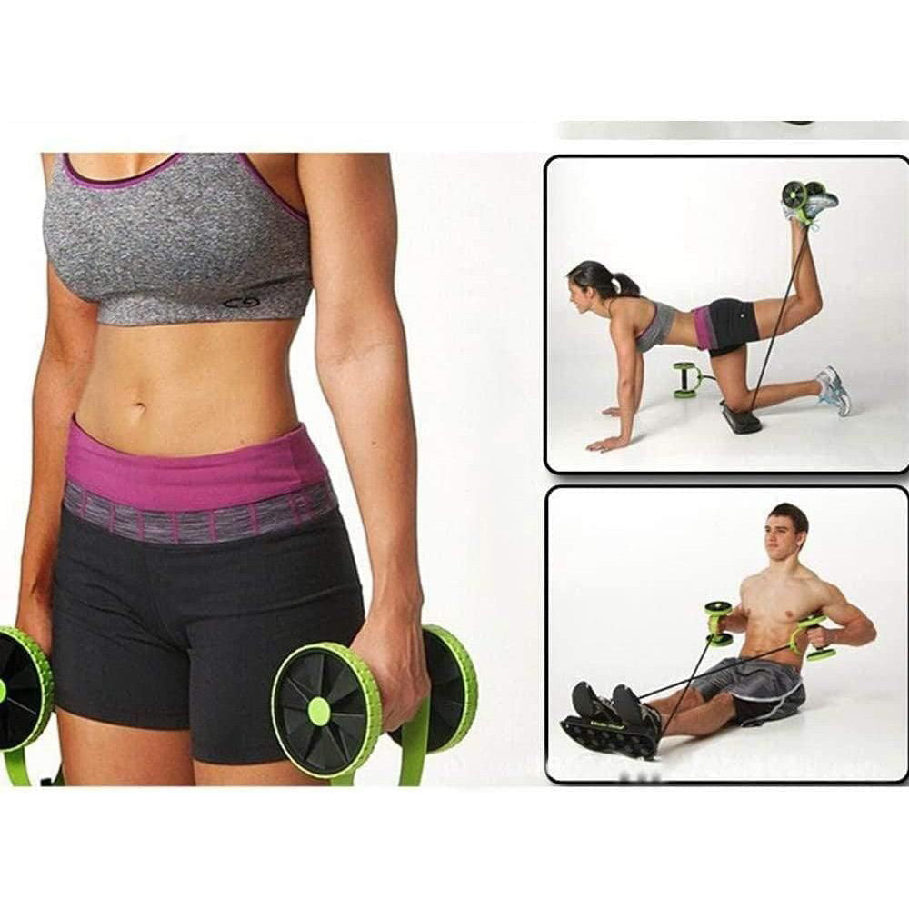 Base Fitness con Ruote Addominali estensori Elastici Ruota per Esercizi Fascia di Resistenza Addome Spalle Glutei - enzoled