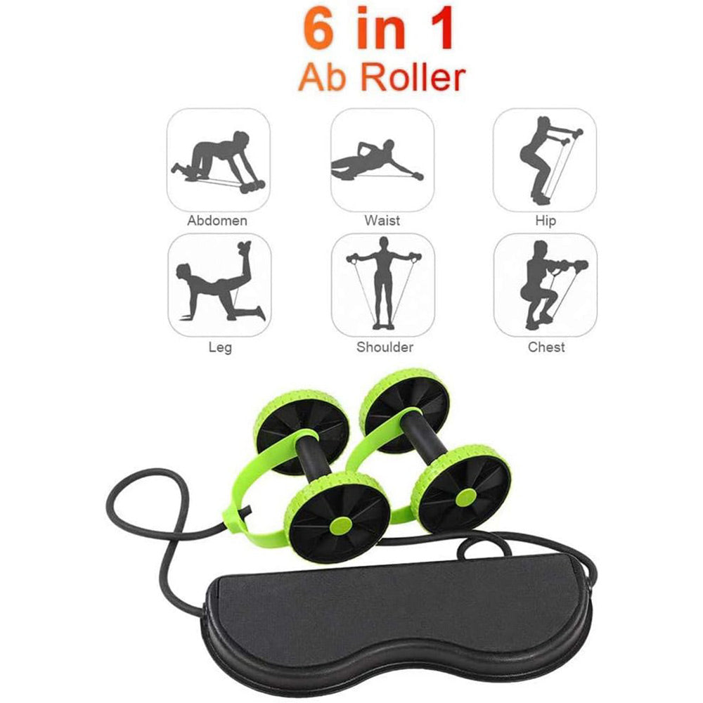 Base Fitness con Ruote Addominali estensori Elastici Ruota per Esercizi Fascia di Resistenza Addome Spalle Glutei - enzoled