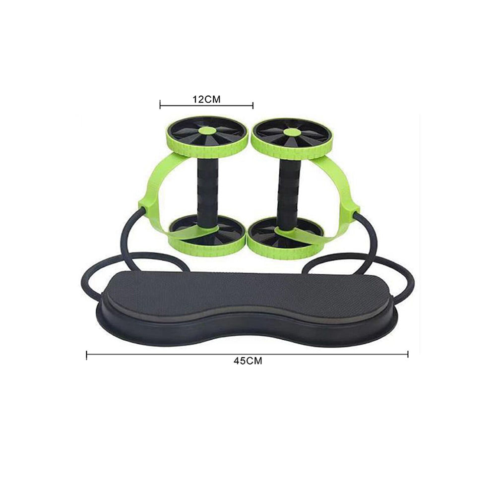 Base Fitness con Ruote Addominali estensori Elastici Ruota per Esercizi Fascia di Resistenza Addome Spalle Glutei - enzoled