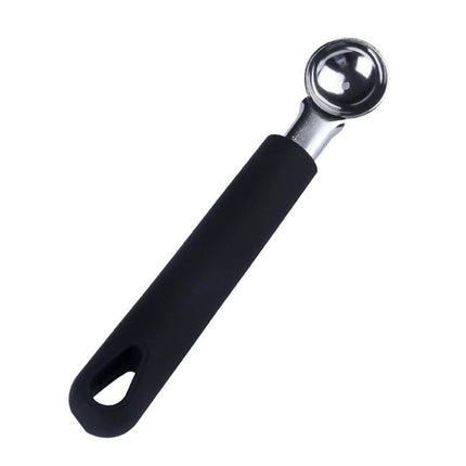 Scavino per frutta melone cucchiaio per decorare e scavare a palline frutta utensili cucina 1 count nero acciaio 16,5 cm - enzoled
