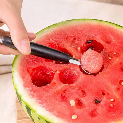 Scavino per frutta melone cucchiaio per decorare e scavare a palline frutta utensili cucina 1 count nero acciaio 16,5 cm - enzoled