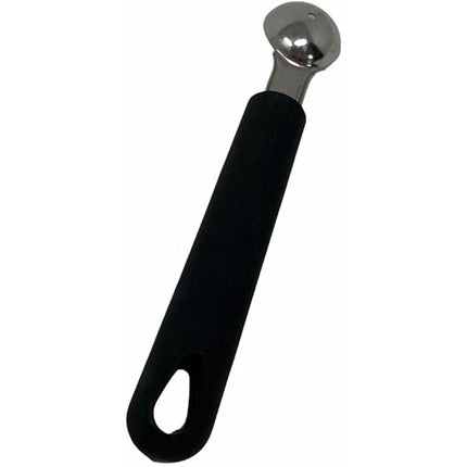 Scavino per frutta melone cucchiaio per decorare e scavare a palline frutta utensili cucina 1 count nero acciaio 16,5 cm - enzoled