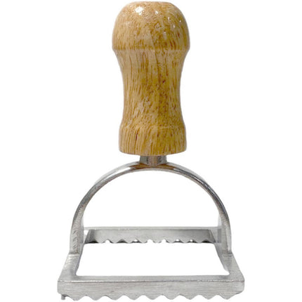 Stampo per ravioli in alluminio con manico in legno stampino taglia pasta formine gnocchi biscotti 7x7 cm e 3,5x3,5 cm - enzoled