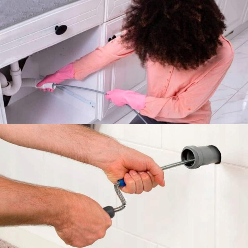 Sturalavandino flessibile a molla sonda manuale stura tubi spirale per scarichi di doccia lavabo 3 mt - enzoled