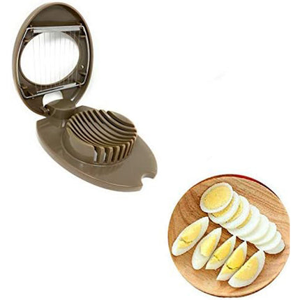 Taglia uovo affetta uova sode con 10 lame in acciaio affettatrice uova a fette da cucina utensili per casa ristorante mensa - enzoled