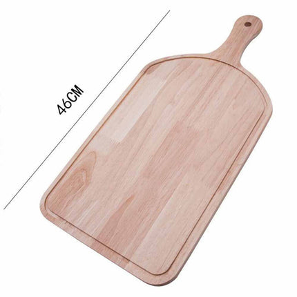 Tagliere in legno con manico 46 x 22.5 cm per apertivi antipasti salumi formaggi finger food vassoio da cucina o bar - enzoled