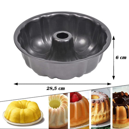 Teglia da forno per dolci rustici in alluminio con rivestimento antiaderente stampo per torte dolci 28.5 cm - enzoled