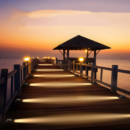 Faretto segnapasso con pannello solare 0.4 watt luce a led per sentieri luce calda 3000k IP54 - enzoled