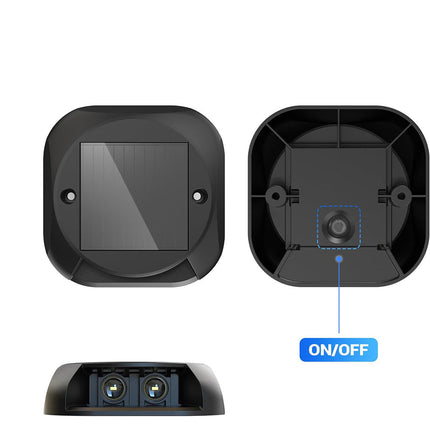 Faretto segnapasso con pannello solare 0.4 watt luce a led per sentieri luce calda 3000k IP54 - enzoled