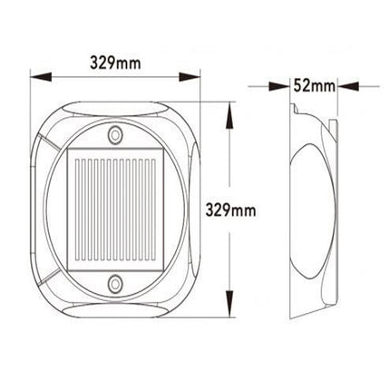 Faretto segnapasso con pannello solare 0.4 watt luce a led per sentieri luce calda 3000k IP54 - enzoled