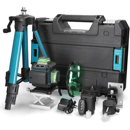 Livella laser autolivellante 16 linee luce verde doppia batteria rotante 360° verticale e orizzontale strumento di misurazione con telecomando accessori - enzoled