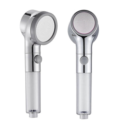 Soffione doccia con filtro anticalcare 3 getti d'acqua tasto ON/OFF enzoled