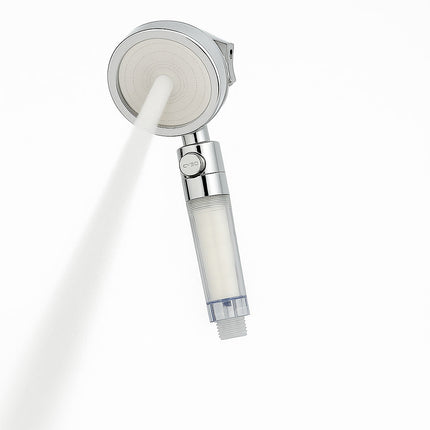 Soffione doccia con filtro anticalcare 3 getti d'acqua tasto ON/OFF enzoled