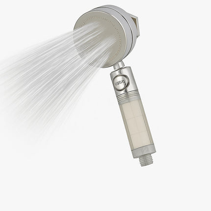 Soffione doccia con filtro anticalcare 3 getti d'acqua tasto ON/OFF enzoled
