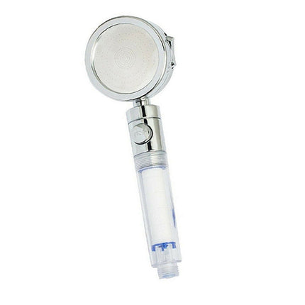 Soffione doccia con filtro anticalcare 3 getti d'acqua tasto ON/OFF enzoled