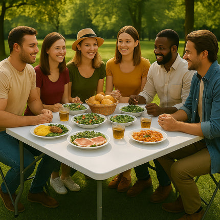 Tavolo da esterno richiudibile con manico per pic nic campeggio casa enzoled